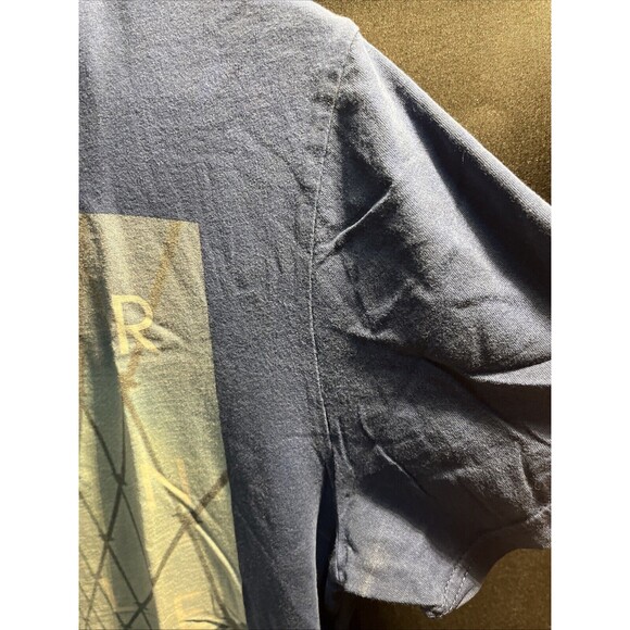 American Eagle Outfitters Men Blue Small Graphic Tee Brooklyn Bridge Crew Neck - Picture 5 of 11